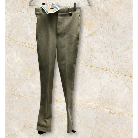 On Course Cotton Naturals Tan Knee Patch Show Breeches NWT Kids Size 14 - Picture 1 of 12